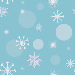 Fototapeta na wymiar Seamless pattern with snowflakes. Vector illustration