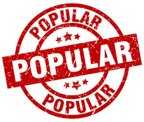 popular round red grunge stamp