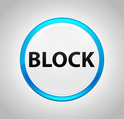 Block Round Blue Push Button