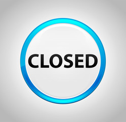 Closed Round Blue Push Button
