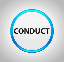 Conduct Round Blue Push Button