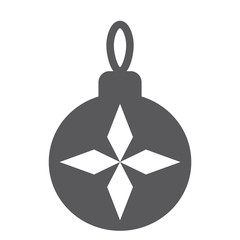 Obraz premium Christmas tree ball glyph icon, xmas and decoration, bauble sign, vector graphics, a solid pattern on a white background