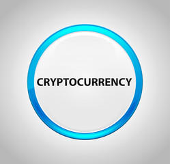 Cryptocurrency Round Blue Push Button