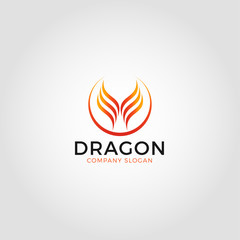 Dragon Fire Logo template