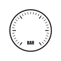 Energy and Power icon. Energy generation and heavy industry. Manometer symbol