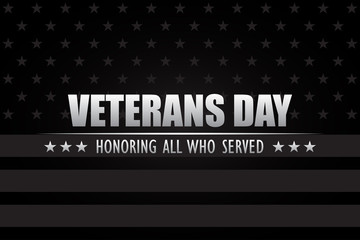 Veterans Day. Honoring all who served. Vector illustration