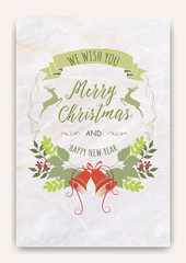 Christmas greeting card.Cute Christmas cards vector