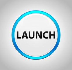 Launch Round Blue Push Button