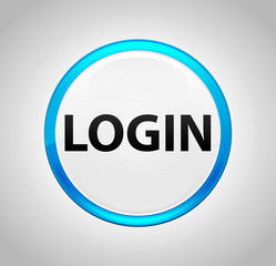 Login Round Blue Push Button