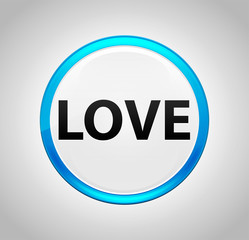 Love Round Blue Push Button