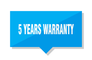5 years warranty price tag