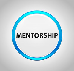 Mentorship Round Blue Push Button