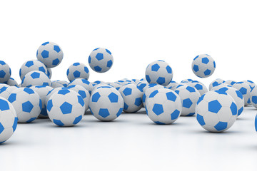 Soccer balls isolated on white background 