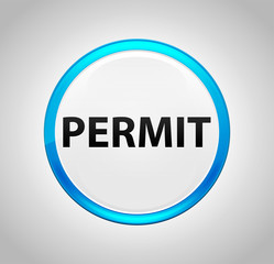 Permit Round Blue Push Button