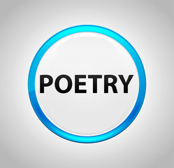 Poetry Round Blue Push Button