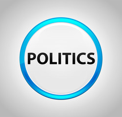 Politics Round Blue Push Button