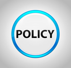 Policy Round Blue Push Button