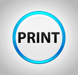Print Round Blue Push Button