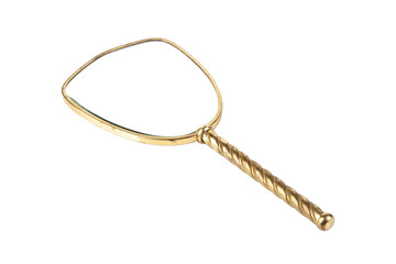 Vintage brass hand mirror