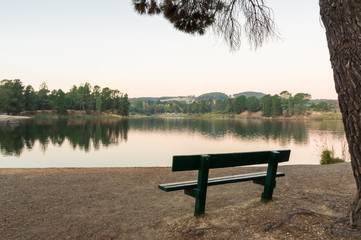Lake Sambell in Beechworth in north east Victoria, Australia