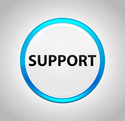 Support Round Blue Push Button