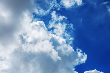 Blue sky with colorful background.