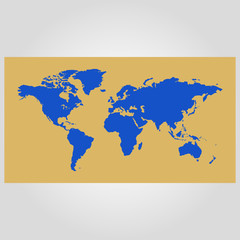 World map vector isolated flat image