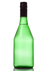 green bottle on white