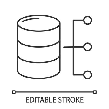 Relational database linear icon