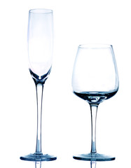 wine glass on white