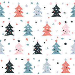 Abstract handmade seamless pattern. Childish craft wallpaper for birthday card, baby nappy, school party advertising, shop sale poster, holiday wrapping paper, textile, bag print, t shirt etc.