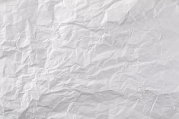 Crumpled white paper background and texture