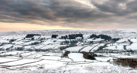 Fototapeta na wymiar Danby Dale in winter from Blakey Rigg