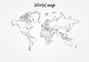 World map Vector globe template for website.