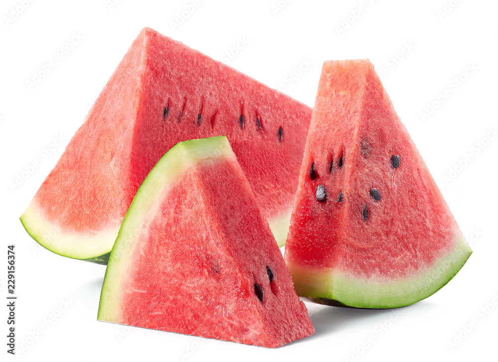 Poster slices of fresh ripe watermelon - Posters