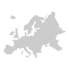 Naklejka premium Szczegółowa mapa wektorowa Europy