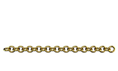 Golden chain. Isolated on white background. 3D rendering illustration.