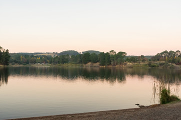 Lake Sambell in Beechworth in north east Victoria, Australia