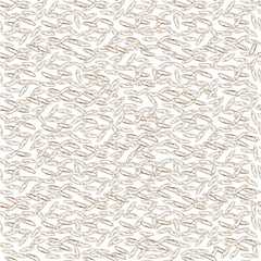 Rice. Background, wallpaper, seamless. Sketch. On a white background. Monochrome