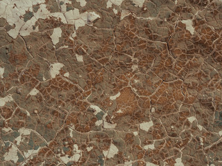 texture of old painted concrete with cracks. Grunge style cement wall background