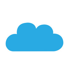 Cloud icon flat isolated on white background vector illustration 