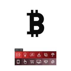 Bitcoin vector icon