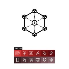 Bitcoin vector icon