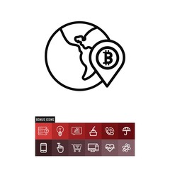 Bitcoin vector icon
