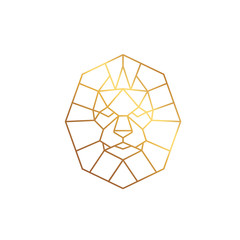 Lion logo. Lion head with crown - vector illustration, emblem design. Universal company symbol.