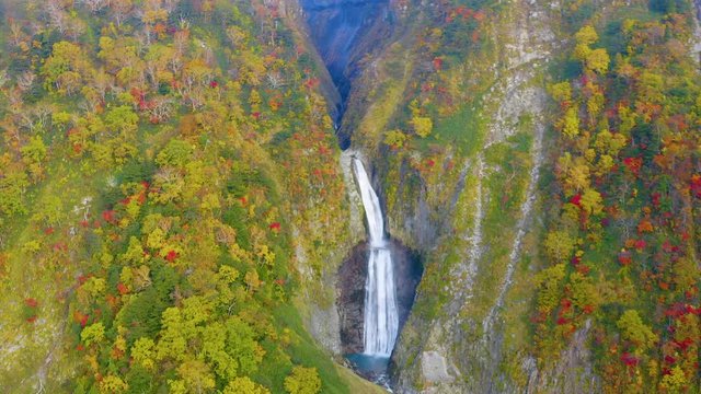 20181022紅葉　称名滝　称名廊下　V字谷