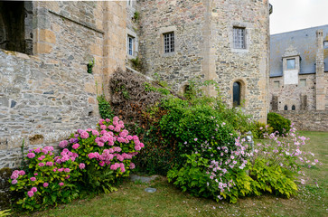 Fototapeta na wymiar Old Abbaye Maritime de Beauport, in Paimpol, Cotes-d'Armor, Brittany, France