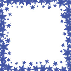 Christmas Border with Blue Snowflakes