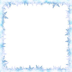 Christmas Border with Blue Snowflakes
