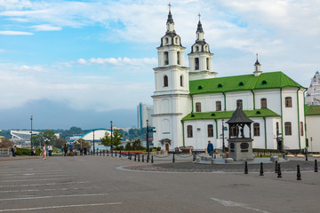 Cathedral of holy spirit in Minsk - Church Of Belarus And Symbol Of Capital. Famous Landmark